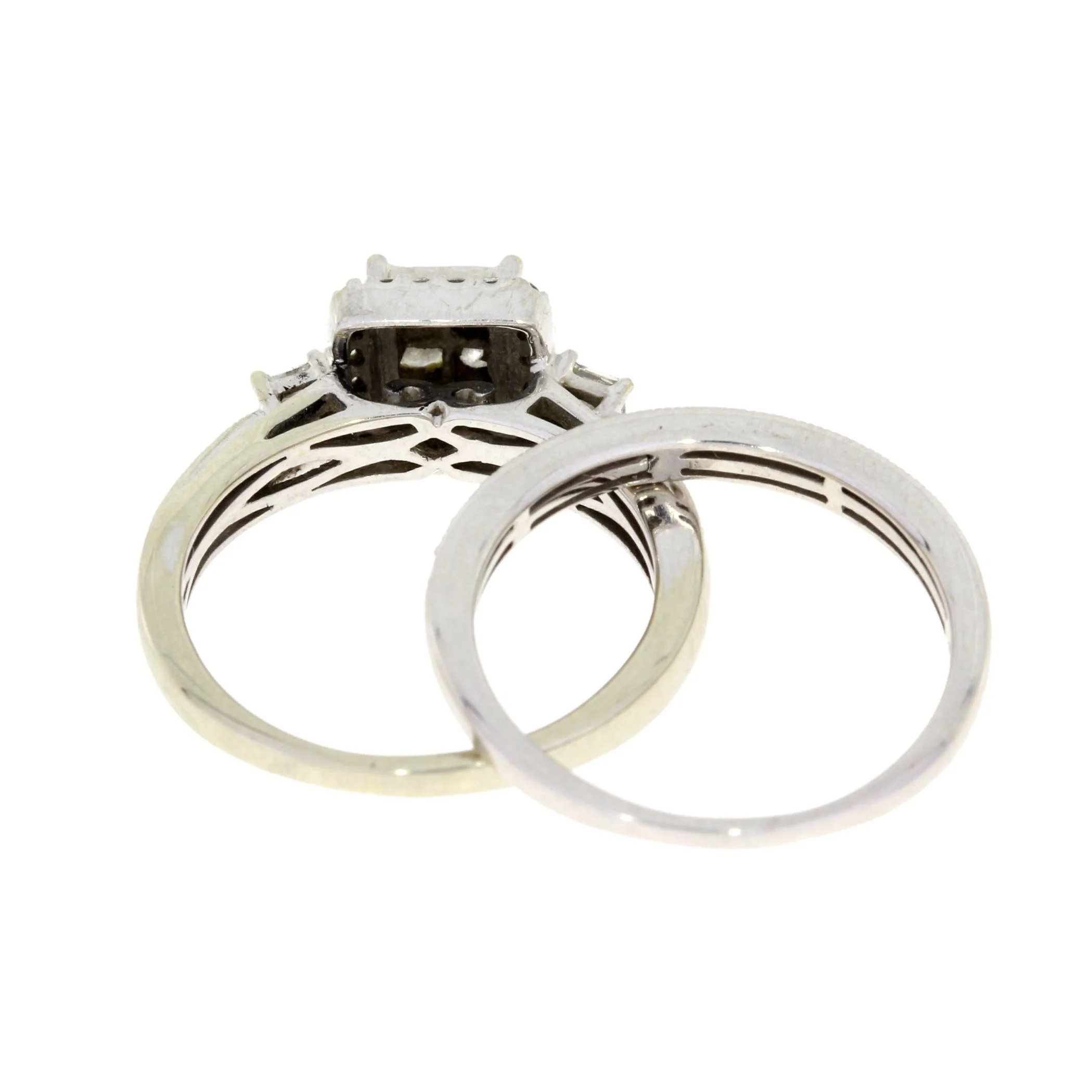 1.00ct Diamond Engagement Ring Set 10KT White Gold - Image 7