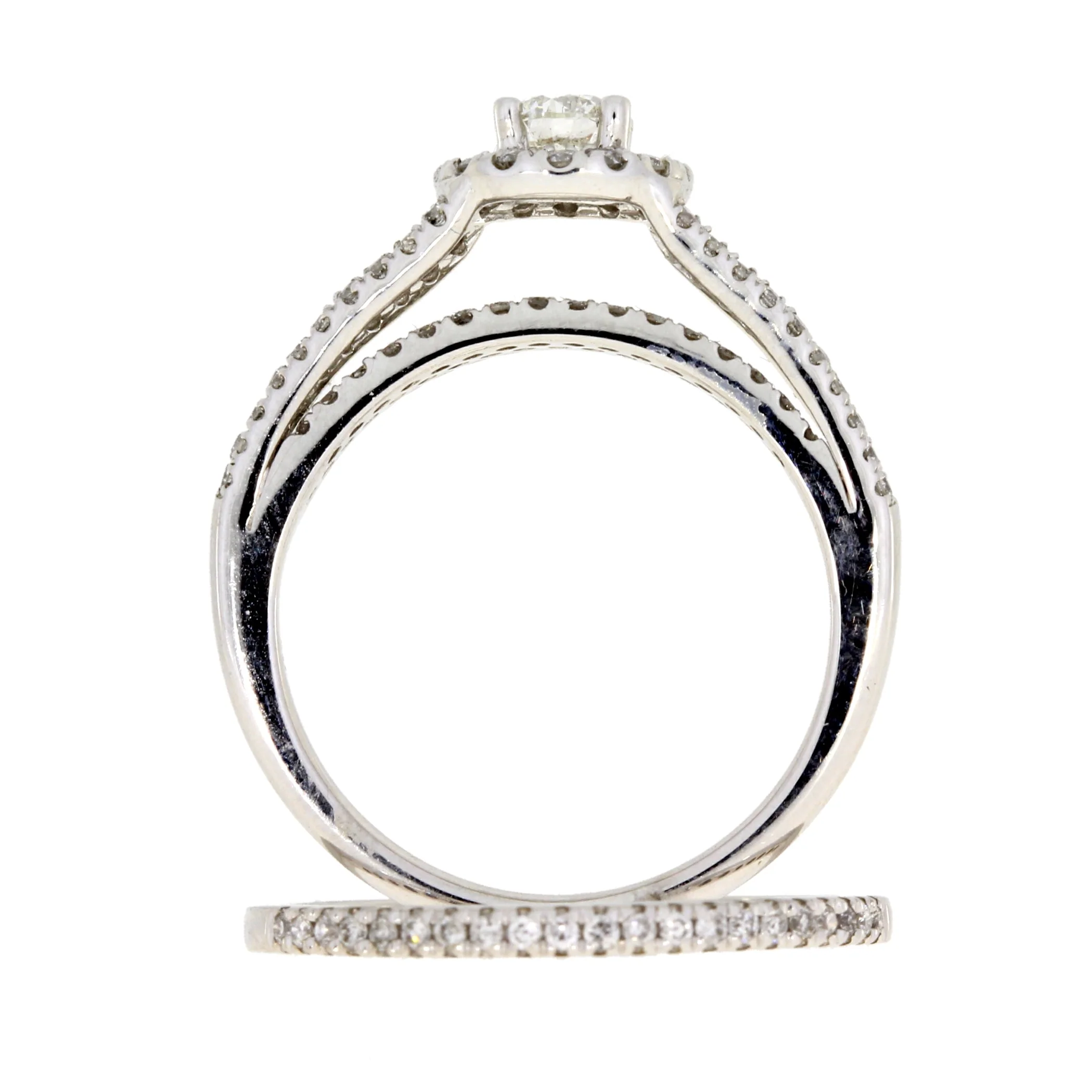 1.00ct Diamond Engagement Ring Set 14KT White Gold - Image 5