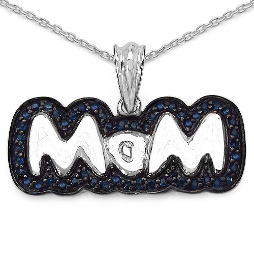 1.02 Carat Genuine Blue Sapphire .925 Sterling Silver Pendant - Image 3