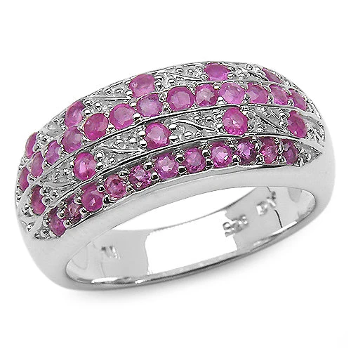 1.02 Carat Genuine Ruby .925 Sterling Silver Ring - Image 2
