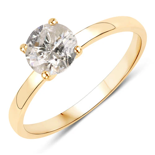 1.02 Carat Genuine TLC Diamond 14K Yellow Gold Ring - Image 2