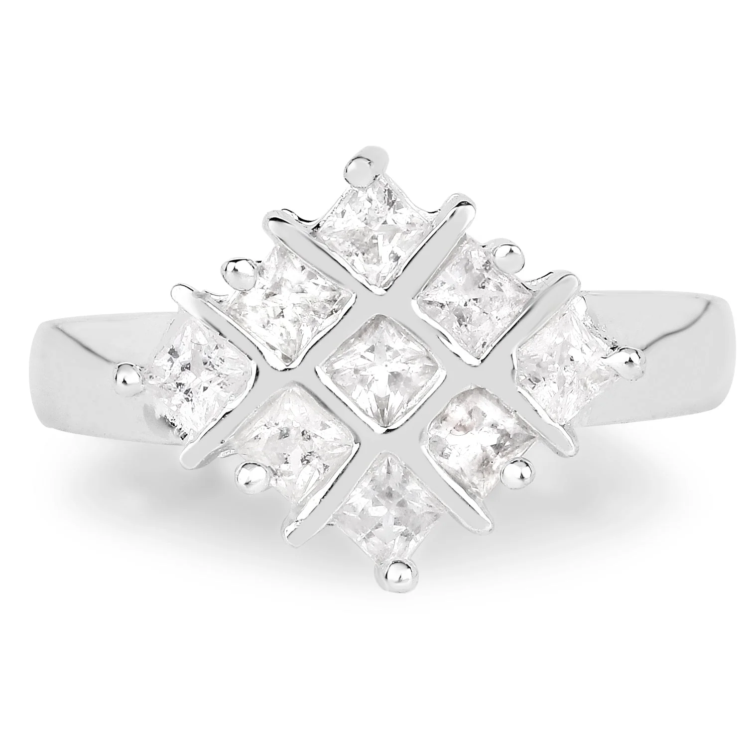 1.08 Carat Genuine White Sapphire .925 Sterling Silver Ring - Image 3
