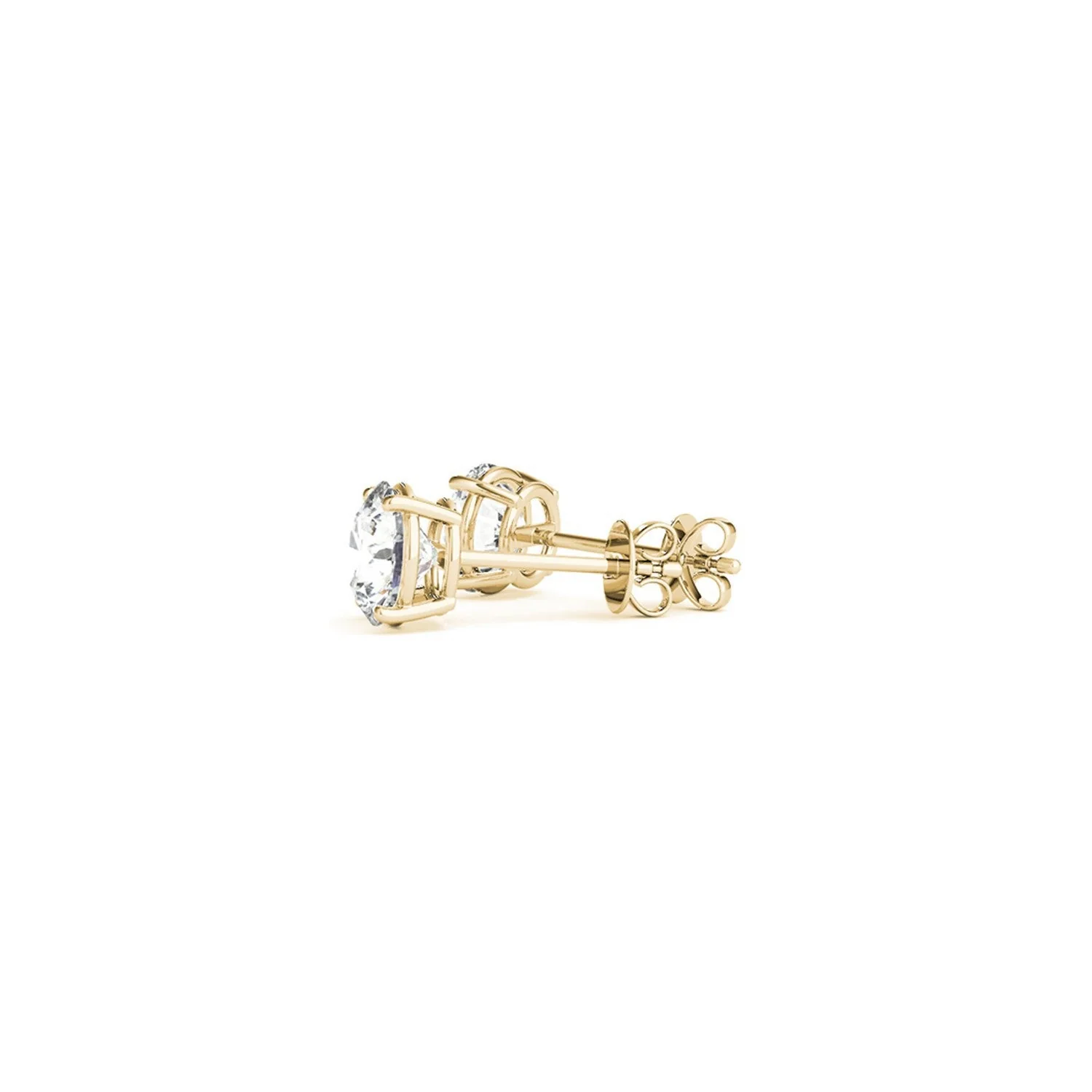 1 1/2 cttw Certified IGI Lab Grown Round Diamond Stud Earrings 14k Yellow Gold (G/VS2) - Image 4