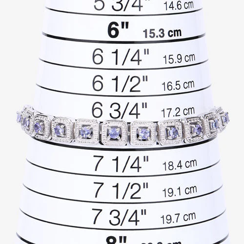 1.10 Carat Genuine Tanzanite .925 Sterling Silver Bracelet - Image 13