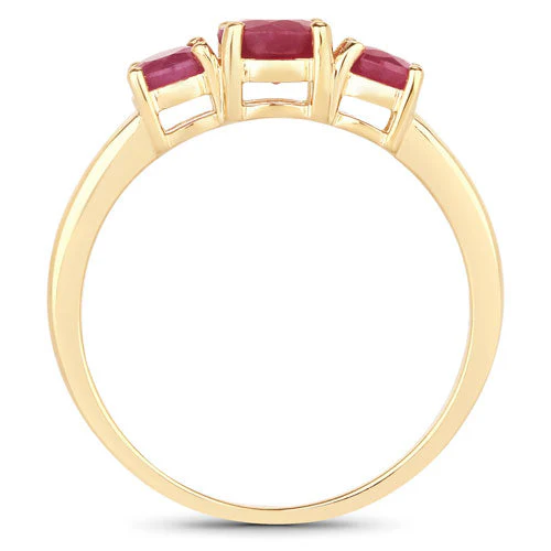 1.15 Carat Genuine Ruby 14K Yellow Gold Ring - Image 6