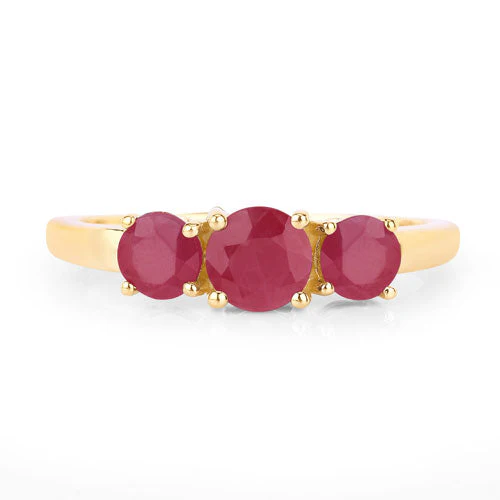 1.15 Carat Genuine Ruby 14K Yellow Gold Ring - Image 7