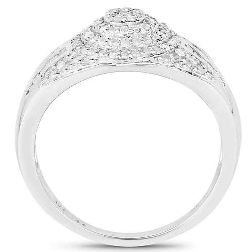 1.15 Carat Genuine White Diamond .925 Sterling Silver Ring - Image 5