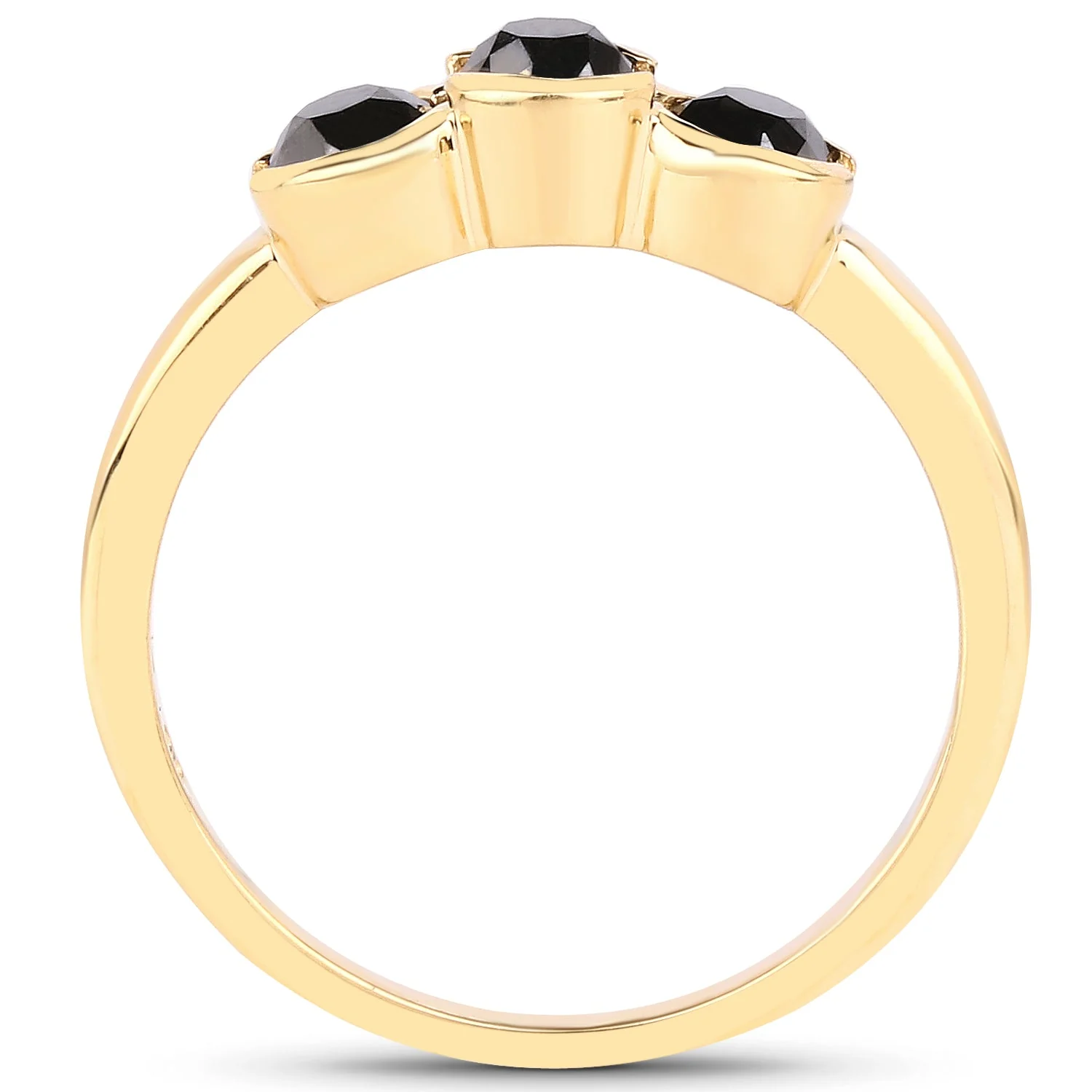 1.16 Carat Genuine Black Diamond .925 Sterling Silver Ring - Image 2