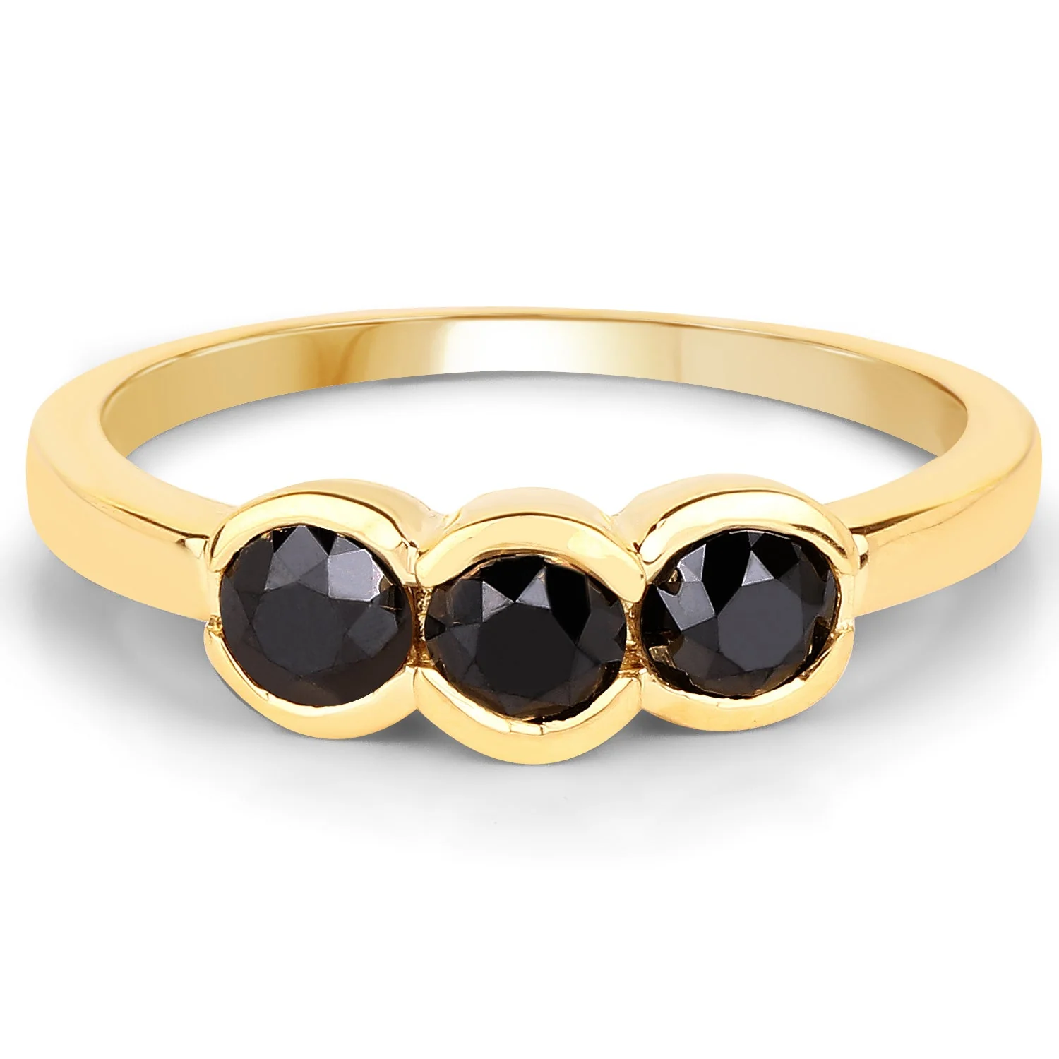 1.16 Carat Genuine Black Diamond .925 Sterling Silver Ring - Image 3