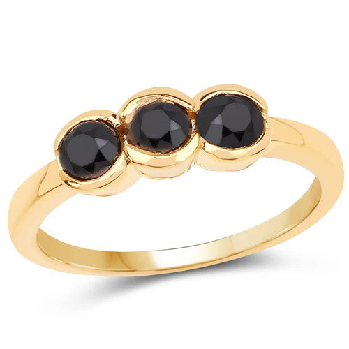 1.16 Carat Genuine Black Diamond .925 Sterling Silver Ring - Image 4