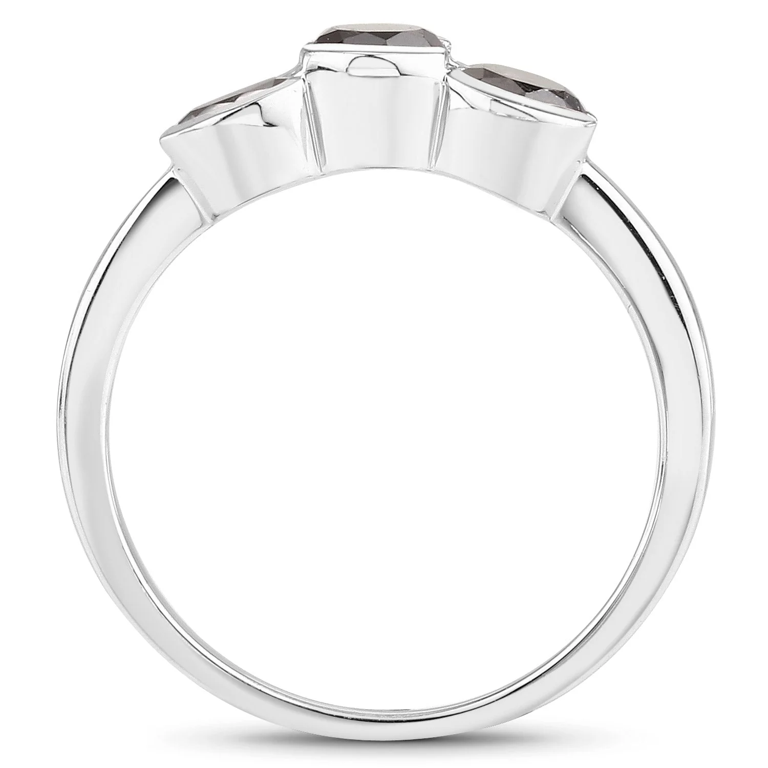 1.22 Carat Genuine Black Diamond .925 Sterling Silver Ring - Image 2