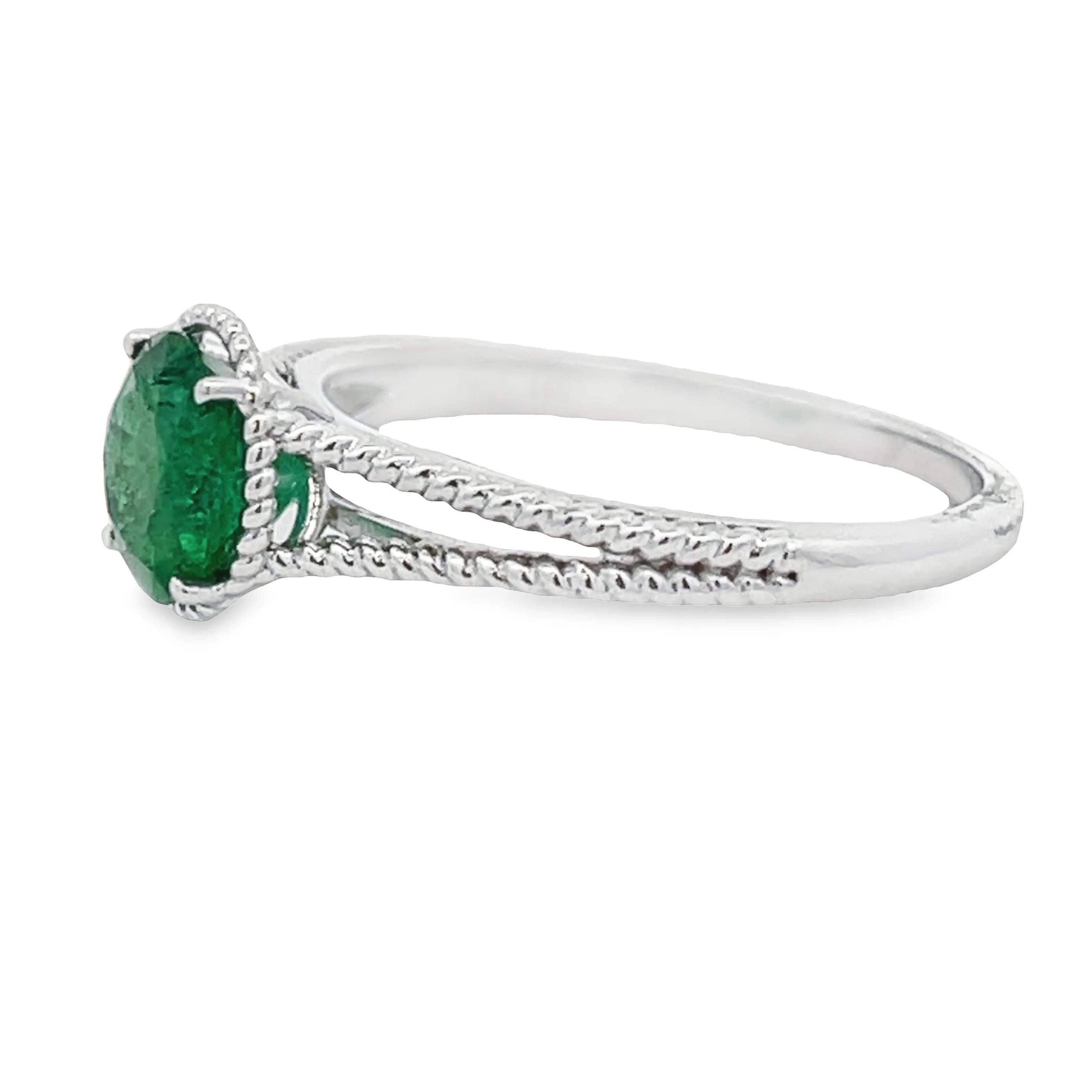 1.28ct Emerald 14KT White Gold - Image 2