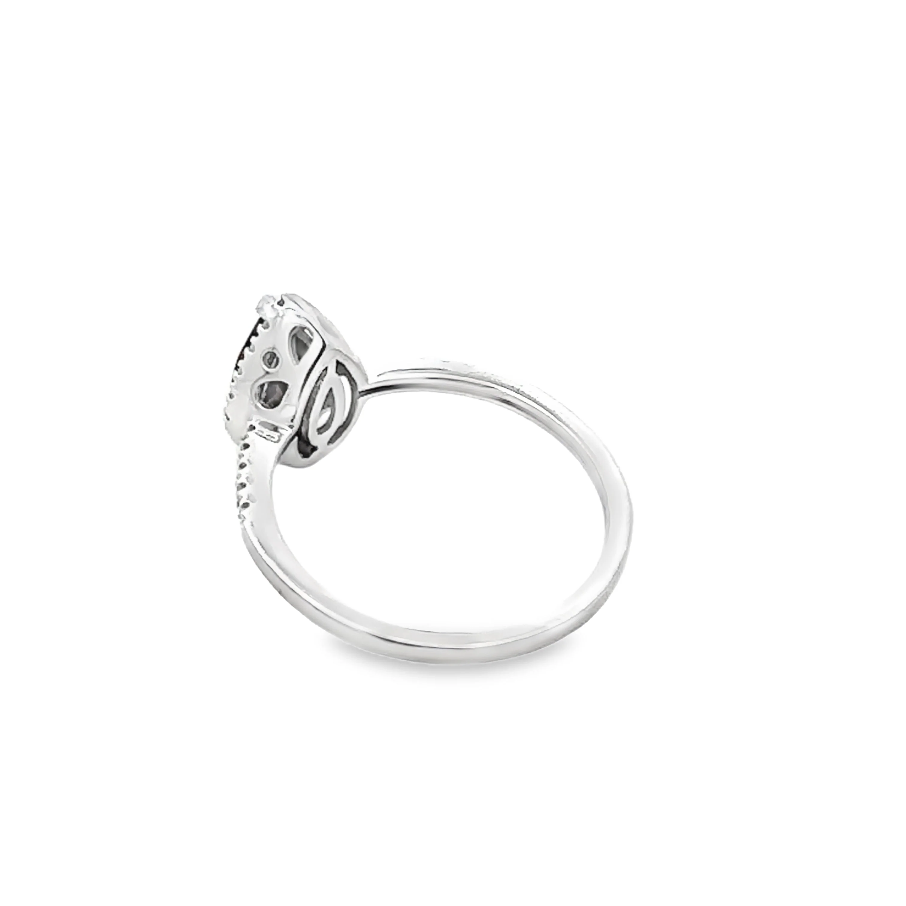 1.28ct Garnet Diamond Ring 14KT White Gold - Image 2