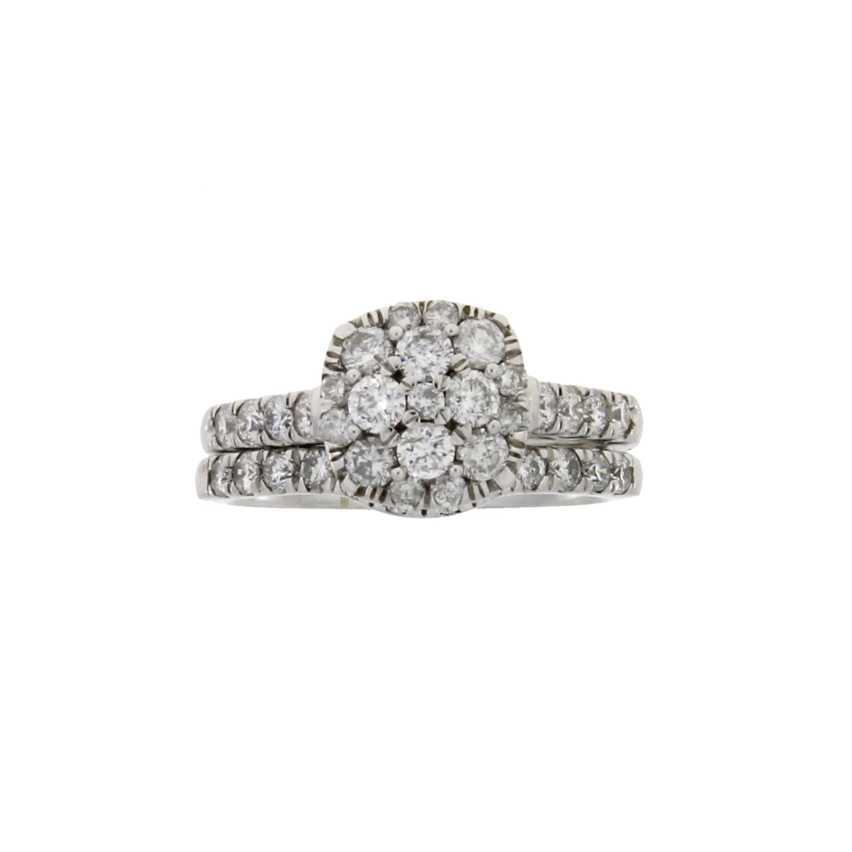 1.30ct Diamond Engagement Ring Set 10KT White Gold