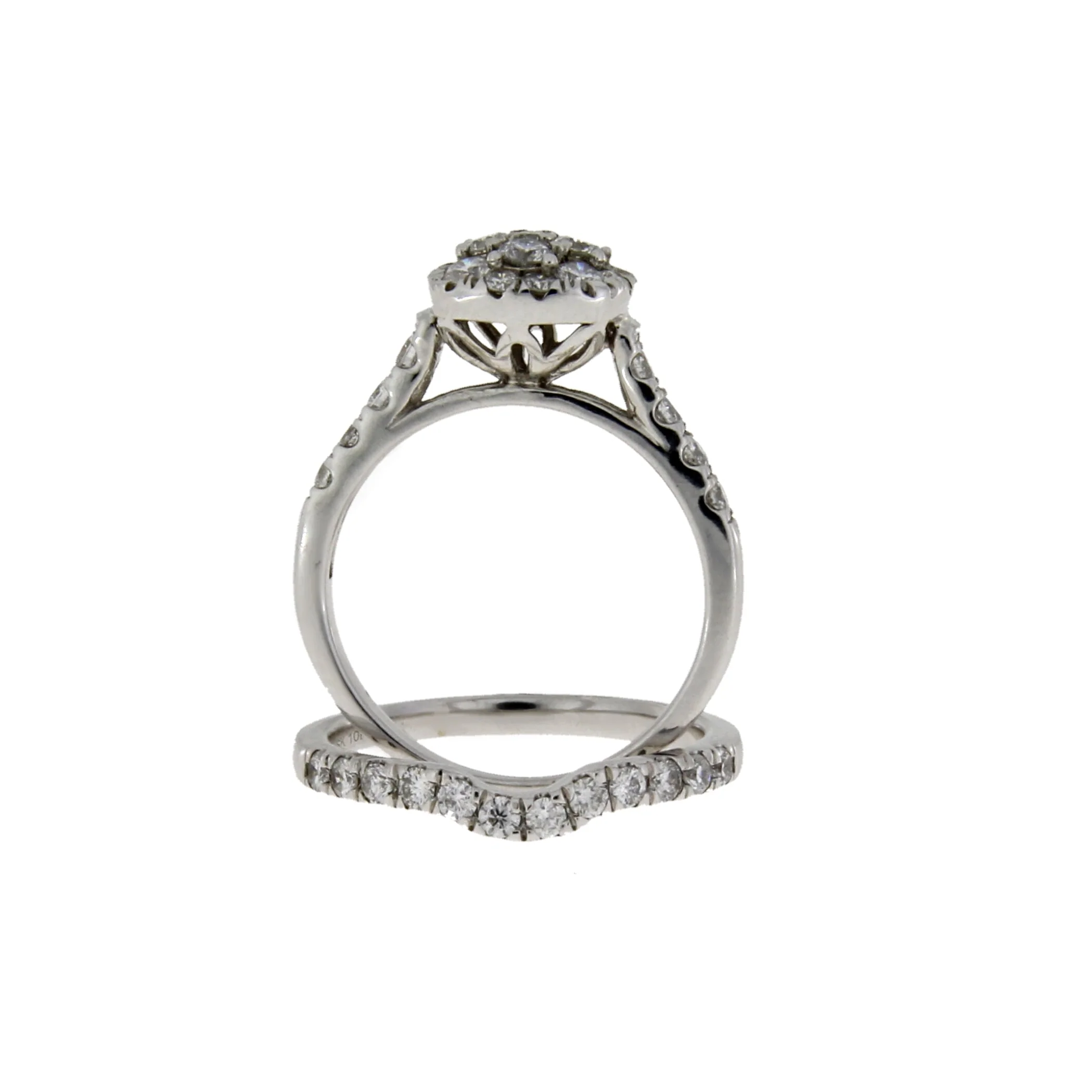 1.30ct Diamond Engagement Ring Set 10KT White Gold - Image 5