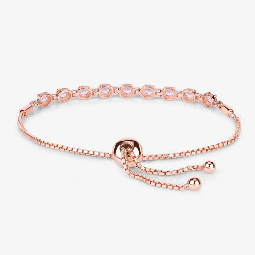 1.35 Carat Genuine Morganite .925 Sterling Silver Bracelet - Image 12