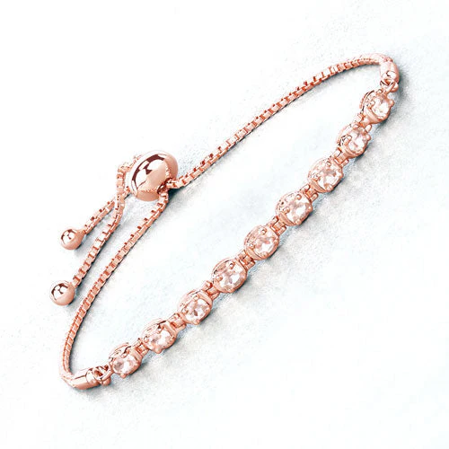 1.35 Carat Genuine Morganite .925 Sterling Silver Bracelet - Image 7