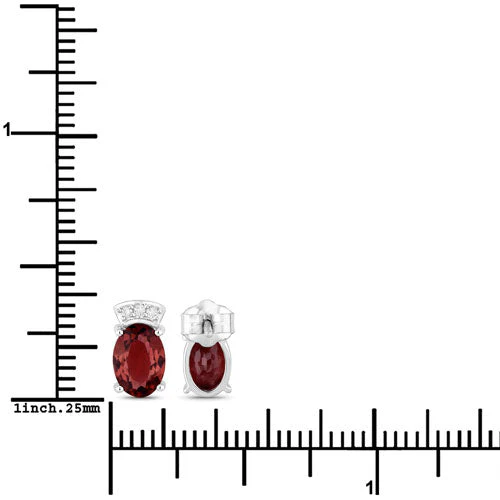 1.35 Carat Genuine Pink Tourmaline and White Diamond 14K White Gold Earrings - Image 7