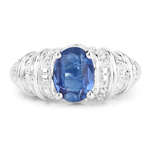 1.40 Carat Genuine Kyanite .925 Sterling Silver Ring - Image 6
