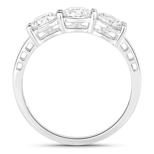 1.50 Carat Genuine Lab Grown Diamond 14K White Gold Ring - Image 4