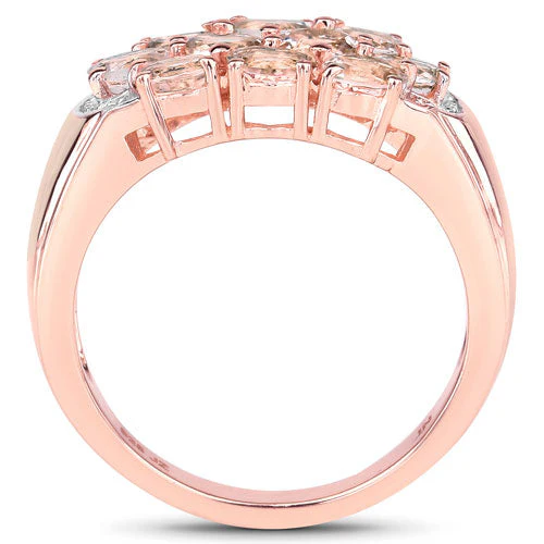 1.50 Carat Genuine Morganite .925 Sterling Silver Ring - Image 7