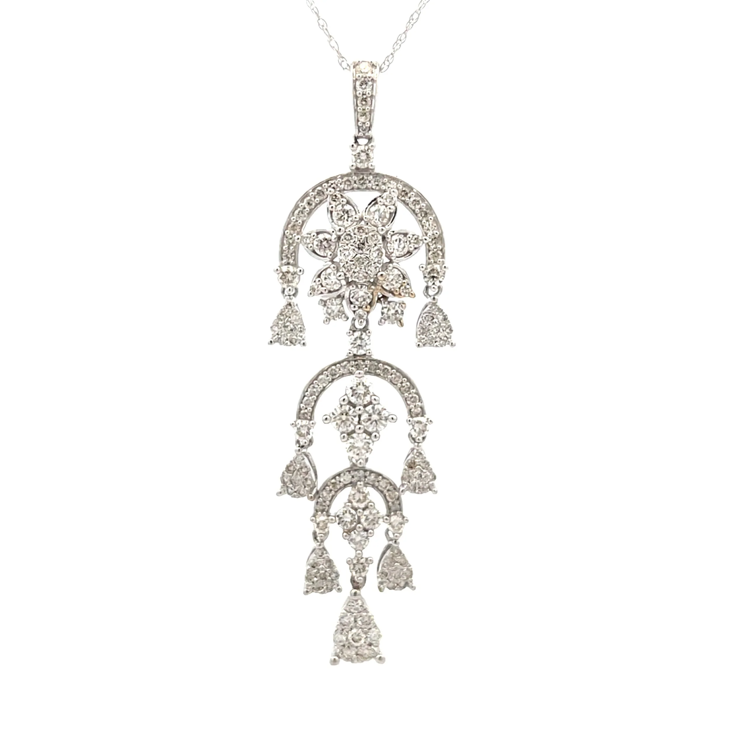 1.50ct Diamond Fashion Pendants 14KT White Gold - Image 3