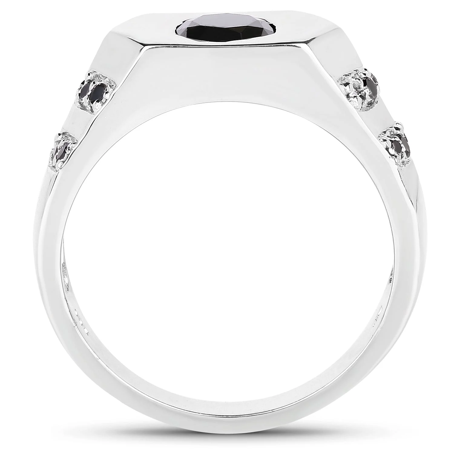 1.53 Carat Genuine Black Diamond .925 Sterling Silver Ring - Image 2