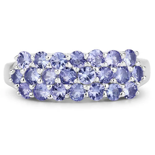 1.54 Carat Genuine Tanzanite .925 Sterling Silver Ring - Image 7