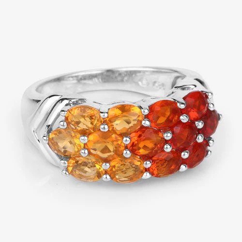 1.56 Carat Genuine Fire Opal .925 Sterling Silver Ring - Image 10