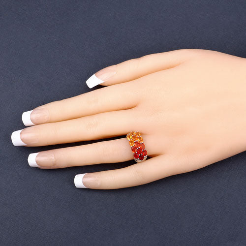 1.56 Carat Genuine Fire Opal .925 Sterling Silver Ring - Image 5