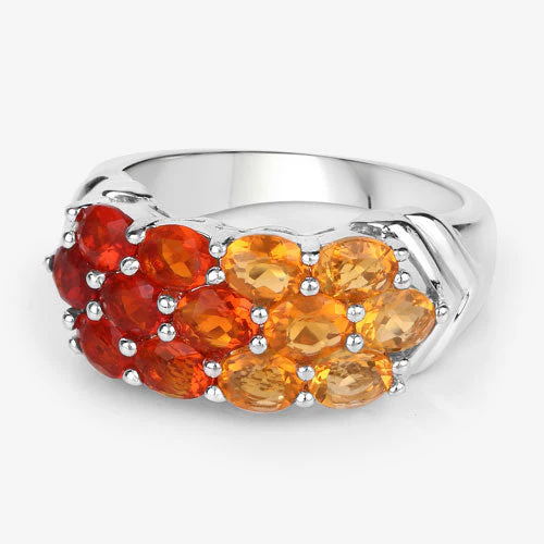 1.56 Carat Genuine Fire Opal .925 Sterling Silver Ring - Image 9