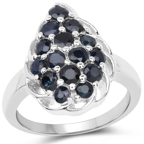 1.62 Carat Genuine Blue Sapphire .925 Sterling Silver Ring - Image 4