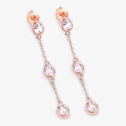 1.62 Carat Genuine Morganite .925 Sterling Silver Earrings - Image 10