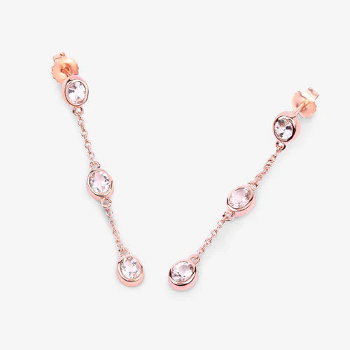 1.62 Carat Genuine Morganite .925 Sterling Silver Earrings - Image 12