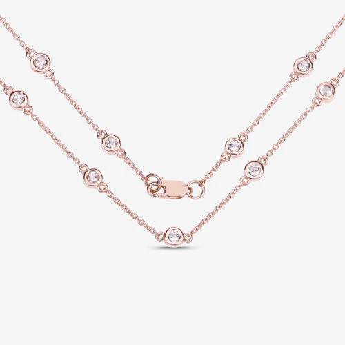 1.62 Carat Genuine Morganite .925 Sterling Silver Necklace - Image 10