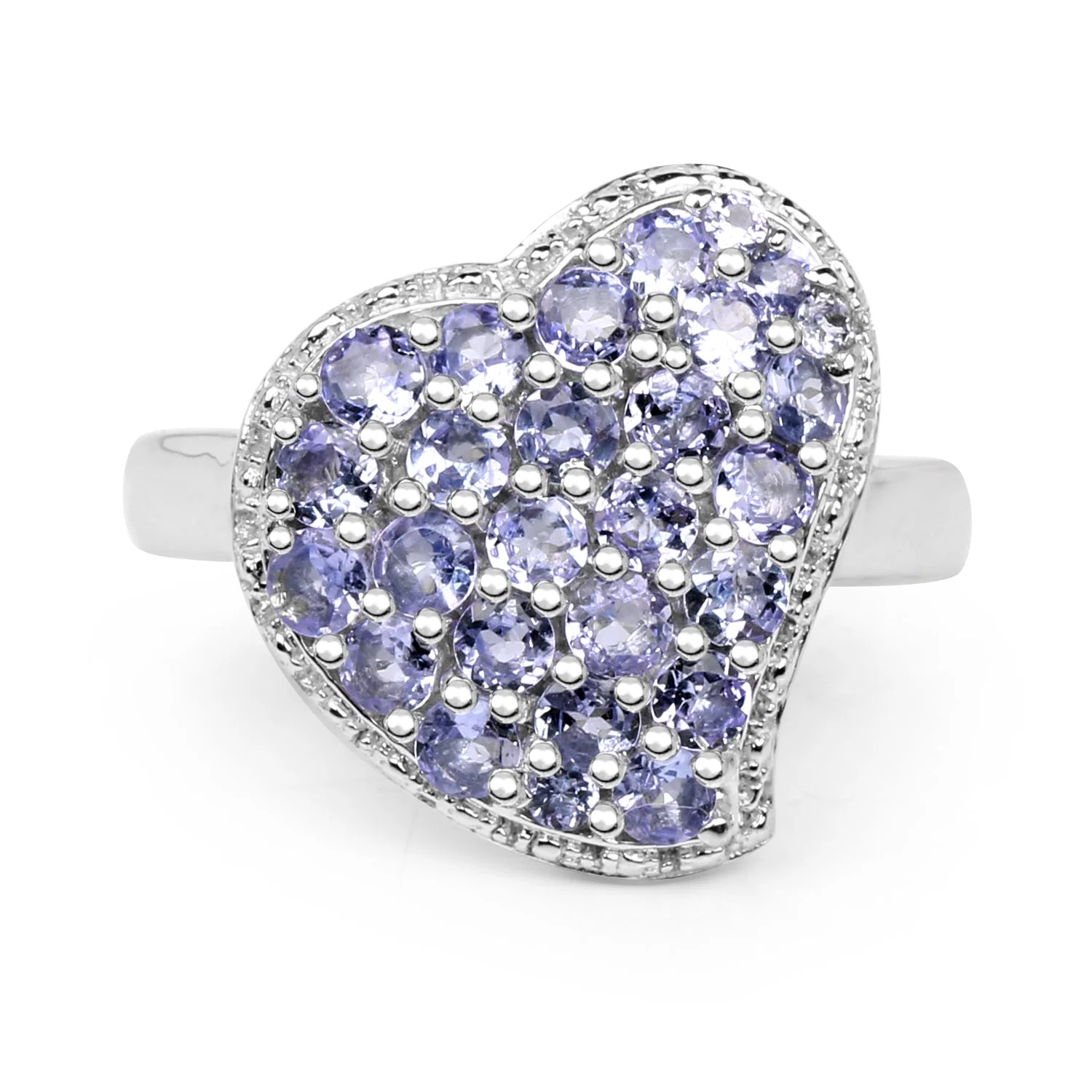 1.63 Carat Genuine Tanzanite .925 Sterling Silver Ring - Image 3