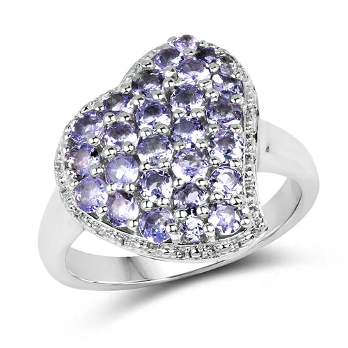 1.63 Carat Genuine Tanzanite .925 Sterling Silver Ring - Image 4