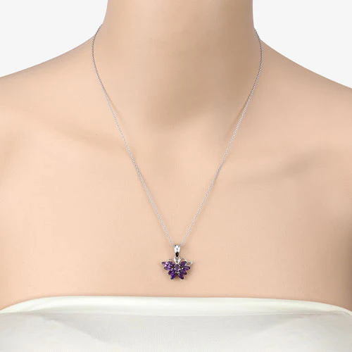 1.65 Carat Genuine Amethyst .925 Sterling Silver Pendant - Image 10