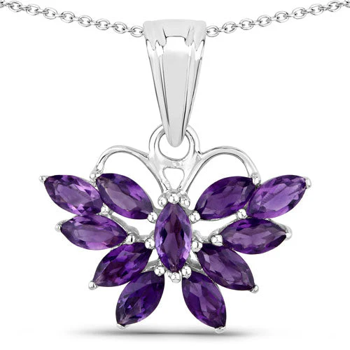 1.65 Carat Genuine Amethyst .925 Sterling Silver Pendant - Image 5