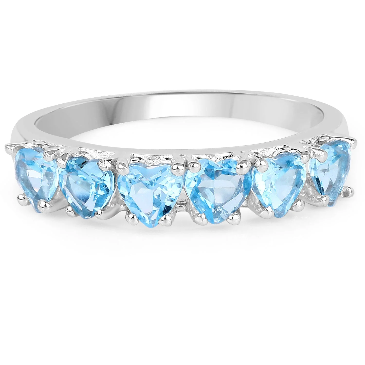 1.68 Carat Genuine Swiss Blue Topaz .925 Sterling Silver Ring - Image 3
