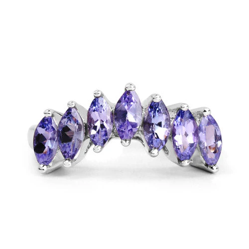 1.68 Carat Genuine Tanzanite .925 Sterling Silver Ring - Image 8