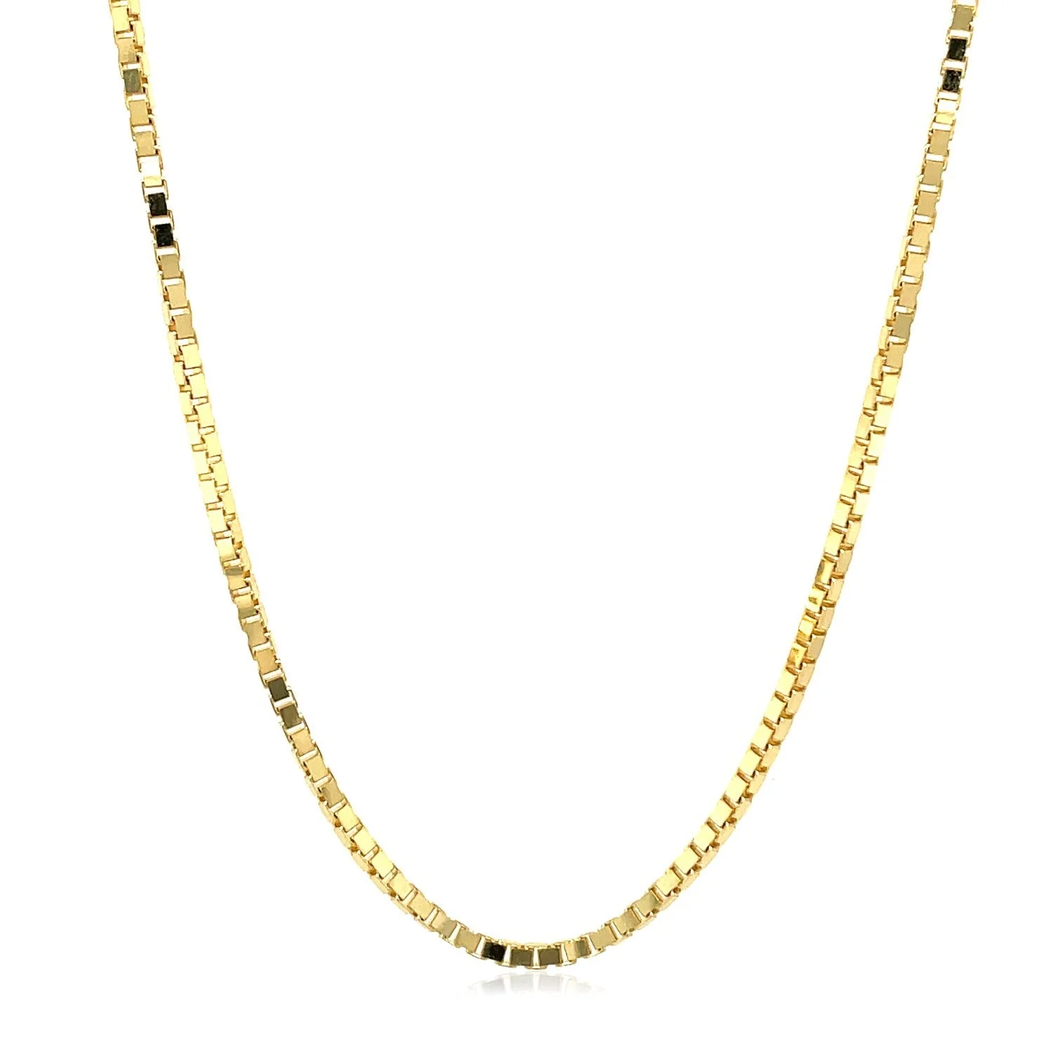 1.6mm 14K Yellow Gold Classic Box Chain - Image 7