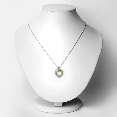 1.70 Carat Genuine Peridot .925 Sterling Silver Pendant - Image 6