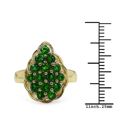 1.71 Carat Genuine Chrome Diopside .925 Sterling Silver Ring - Image 3
