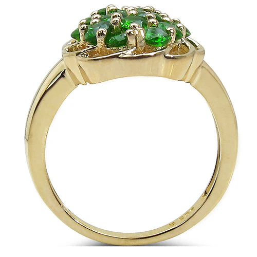 1.71 Carat Genuine Chrome Diopside .925 Sterling Silver Ring - Image 5