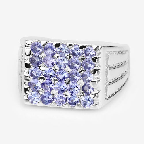 1.75 Carat Genuine Tanzanite .925 Sterling Silver Ring - Image 9