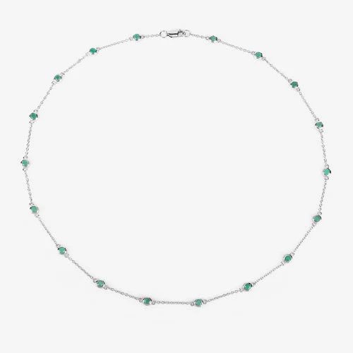 1.80 Carat Genuine Emerald .925 Sterling Silver Necklace - Image 13
