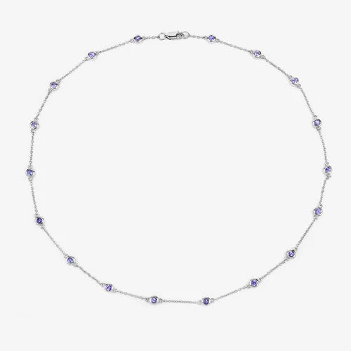1.80 Carat Genuine Tanzanite .925 Sterling Silver Necklace - Image 13