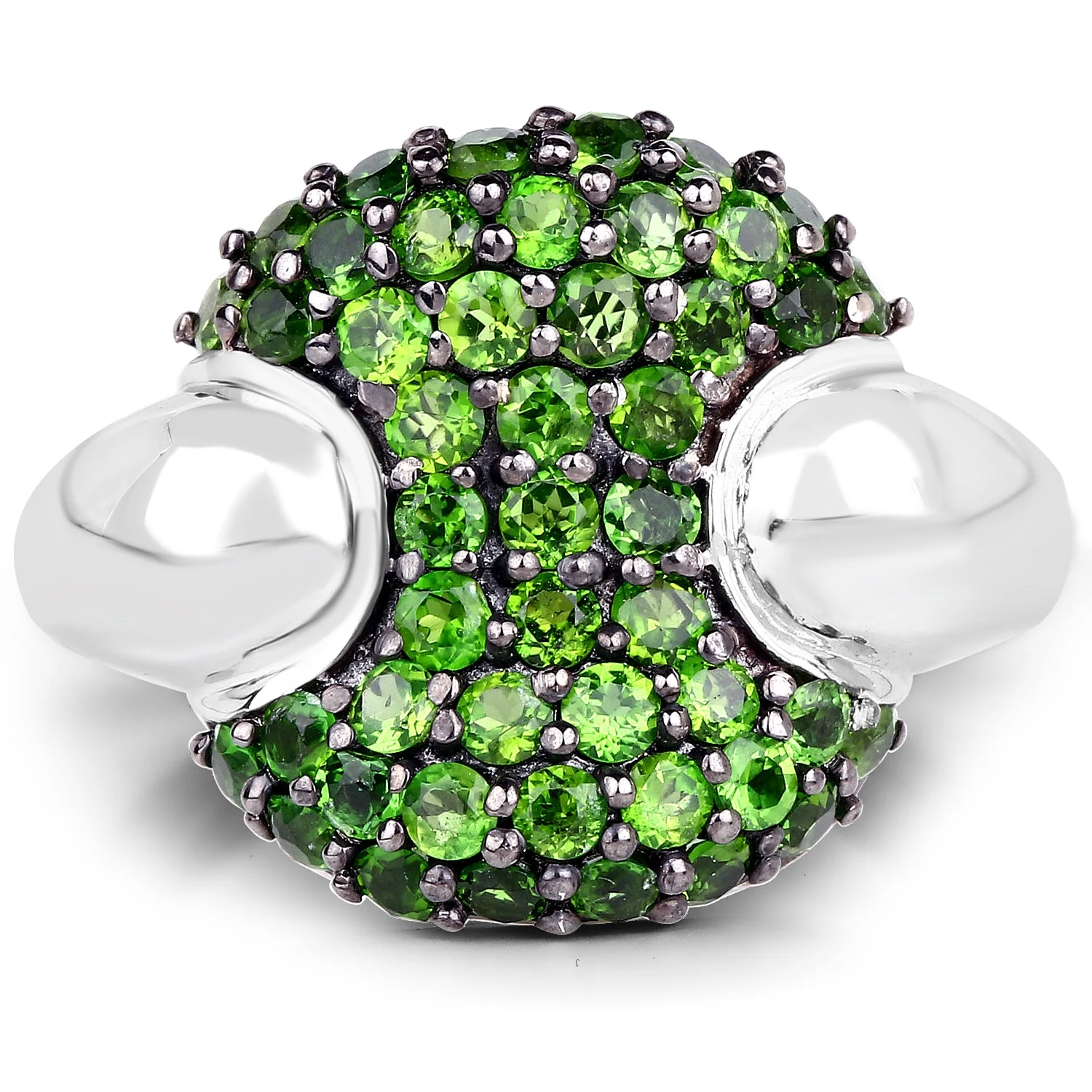 1.82 Carat Genuine Chrome Diopside .925 Sterling Silver Ring - Image 3