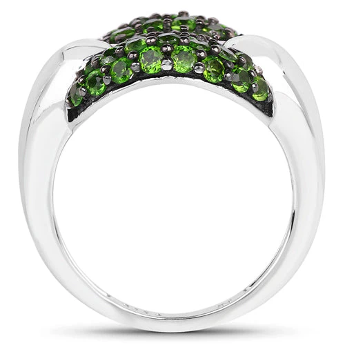 1.82 Carat Genuine Chrome Diopside .925 Sterling Silver Ring - Image 5
